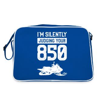 Je juge silencieusement votre motoneige 850 - Sac Retro - bleu/blanc - Dos
