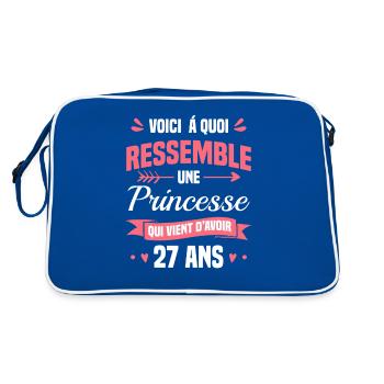 Voici À Quoi Ressemble Une Princesse Qui Vient - Sac Retro - bleu/blanc - Dos