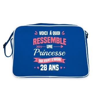 Voici À Quoi Ressemble Une Princesse Qui Vient - Sac Retro - bleu/blanc - Dos