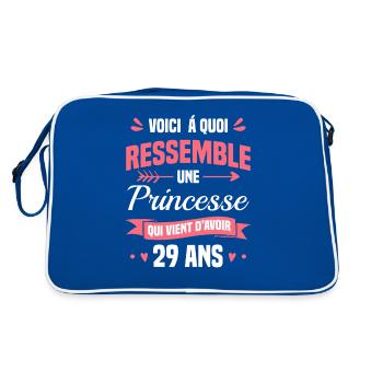 Voici À Quoi Ressemble Une Princesse Qui Vient - Sac Retro - bleu/blanc - Dos