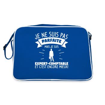 Je Ne Suis Pas Parfaite Mais Je Suis - Sac Retro - bleu/blanc - Dos