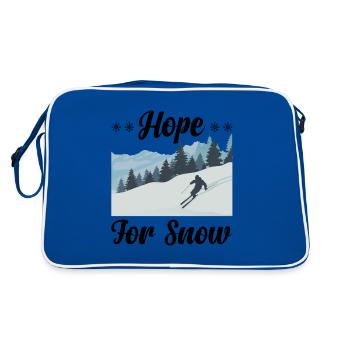 Hope for skiing fun in the snow - Retro Bag - blue/white - Back