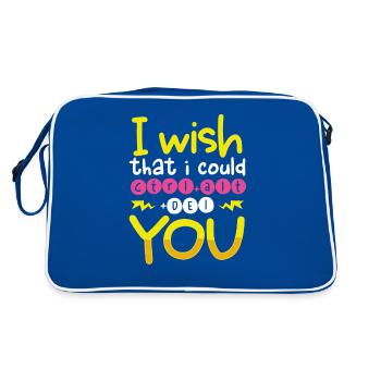 Sarcastique Wish I Could CTRL ALT DEL YOU Sarcasme - Sac Retro - bleu/blanc - Dos