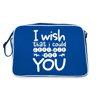 Cadeau sarcastique J’aimerais pouvoir CTRL ALT DEL YOU - Sac Retro - bleu/blanc - Dos