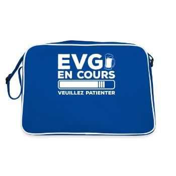 EVG En Cours Veuillez Patienter - Sac Retro - bleu/blanc - Dos