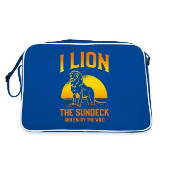 I Don't Go Anywhere Without My Bipod Coyote - Retro Bag - blue/white - Back