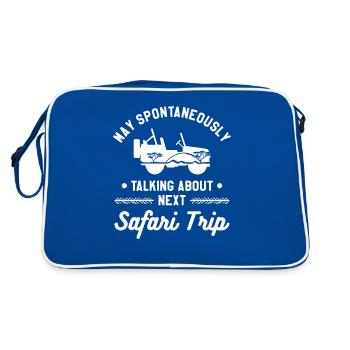 I Don't Go Anywhere Without My Bipod Coyote - Retro Bag - blue/white - Back