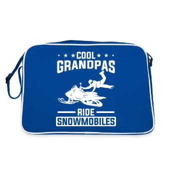 Cool Grandpas Ride Snowmobiles Snowmobile - Retro Bag - blue/white - Back