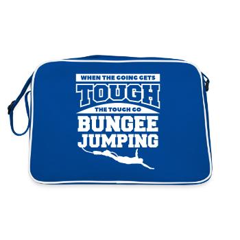 Wenn es hart auf hart kommt Der harte Bungee - Retro Tasche - Blau/Weiß - Hinten