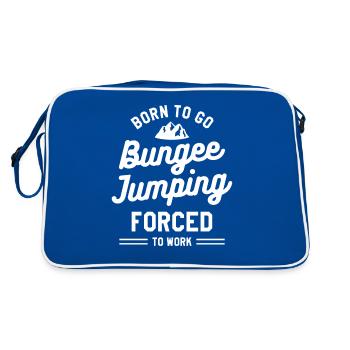 Born To Go Bungee Jumping Forcé de travailler Bungy - Sac Retro - bleu/blanc - Dos