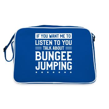 Si tu veux que je t’écoute parler de bungee - Sac Retro - bleu/blanc - Dos