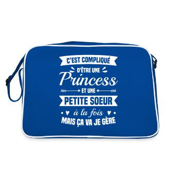 C'est Compliqué D'Être Une Princesse Et Une Petite - Sac Retro - bleu/blanc - Dos