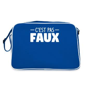 C'est Pas Faux Sarcastique Humour - Sac Retro - bleu/blanc - Dos