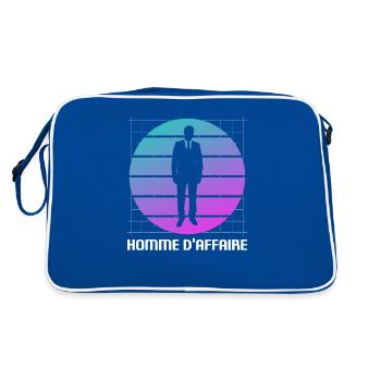 Retro Homme D'Affaire Chef d'entreprise - Sac Retro - bleu/blanc - Dos