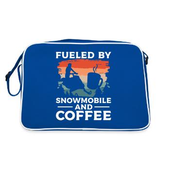 Alimenté par motoneige et café Motoneigiste - Sac Retro - bleu/blanc - Dos