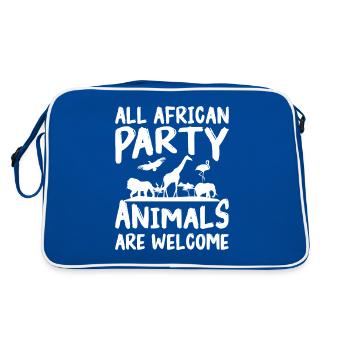 Tous les fêtards africains sont les bienvenus Safari - Sac Retro - bleu/blanc - Dos