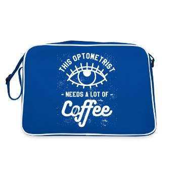 This Optometrist Needs A Lot Of Coffee Optometrist - Retro Bag - blue/white - Back