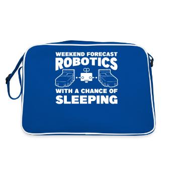 Weekend Forecast Robotics With A Chance Of - Retro Bag - blue/white - Back