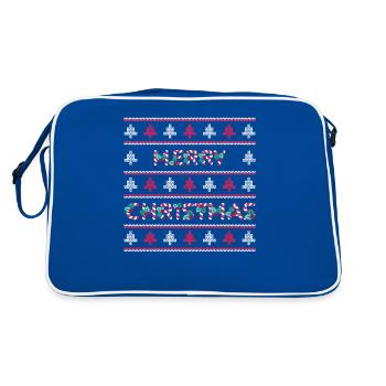 Joyeux Noël - Joyeux Noël Sapins de Noël - Sac Retro - bleu/blanc - Dos