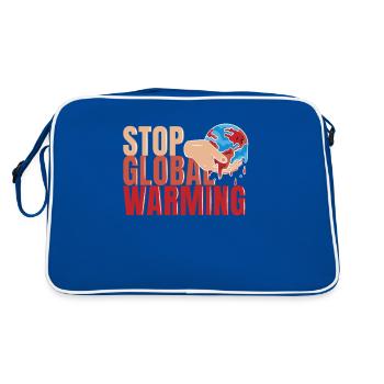 STOP GLOBAL WARMING - Changement climatique - Protection du climat - Sac Retro - bleu/blanc - Dos