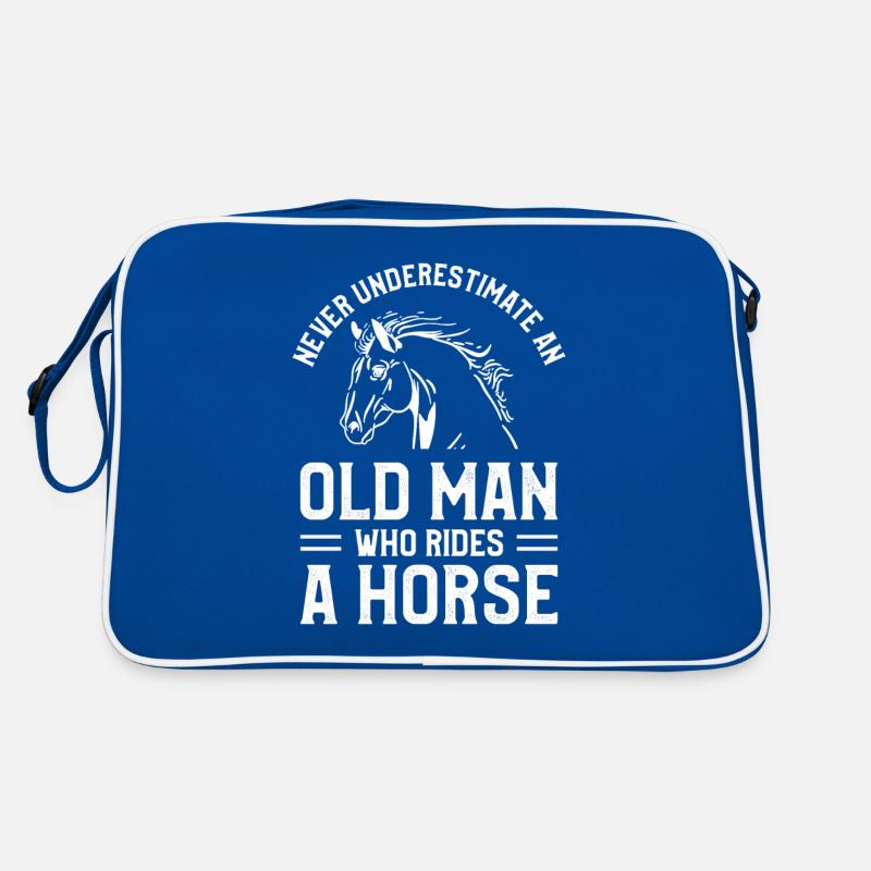 Never Underestimate An Old Man Who Rides A Horse Retro Bag