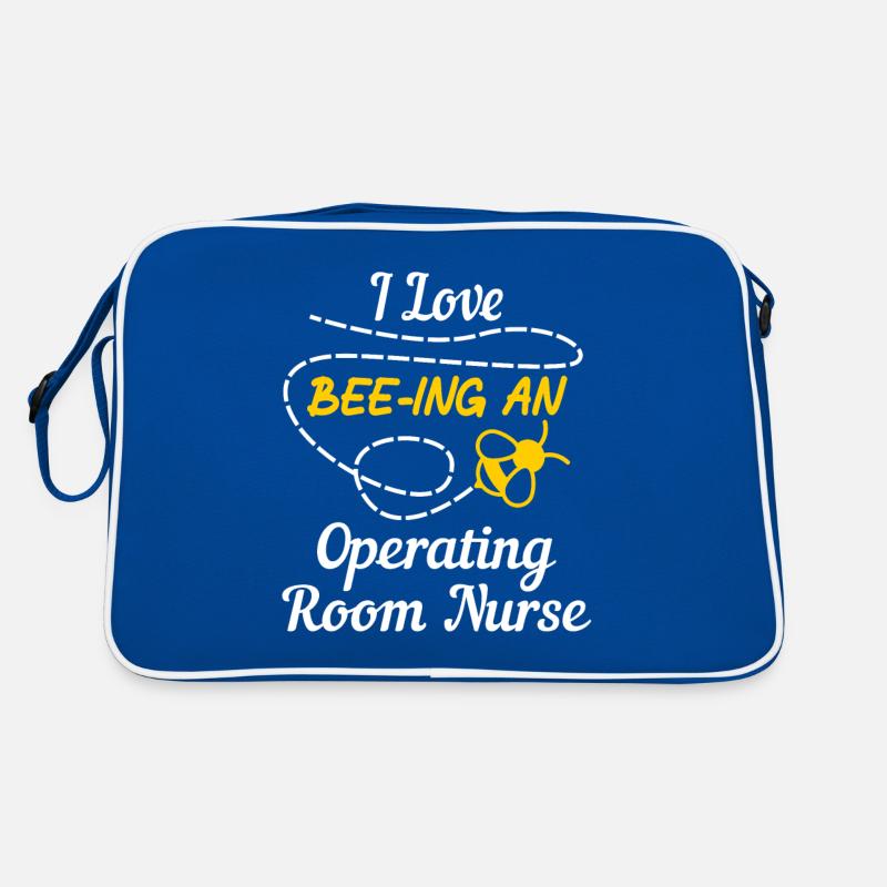 Ich liebe Bienen Eine OP-Krankenschwester ODER Krankenschwestern Retro Tasche