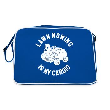 La tonte de pelouse est ma tondeuse à gazon cardio - Sac Retro - bleu/blanc - Dos