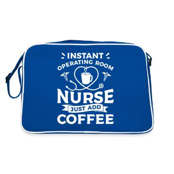 Instant Operating Room Nurse Just Add Coffee OR - Sac Retro - bleu/blanc - Dos