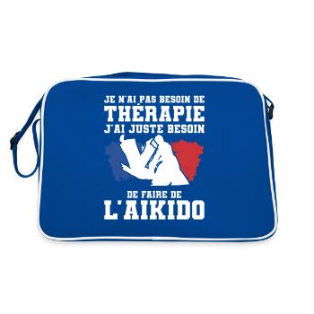 J'ai Juste Besoin De Faire De L'Aikido Aikidoka - Sac Retro - bleu/blanc - Dos