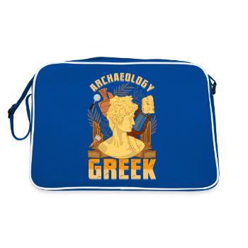 Archéologie Humour Archéologie Archéologue grec - Sac Retro - bleu/blanc - Dos