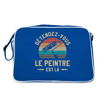 Détendez-Vous Le Peintre Est Là Peinture - Sac Retro - bleu/blanc - Dos