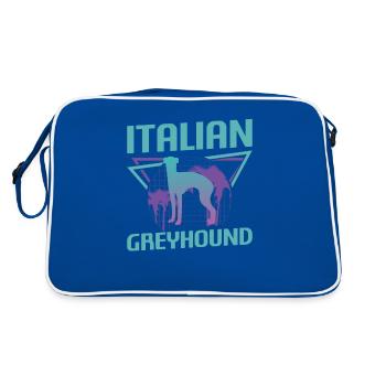 Amant de chien de lévrier italien rétro - Sac Retro - bleu/blanc - Dos
