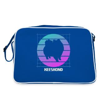 Amant de chien Keeshond rétro - Sac Retro - bleu/blanc - Dos