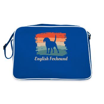 Amant de chien foxhound anglais rétro vintage - Sac Retro - bleu/blanc - Dos