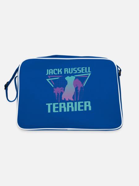 Amant de chien Jack Russell Terrier rétro - Sac Retro - bleu/blanc - Dos