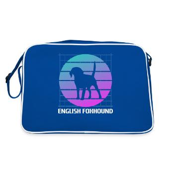 Amant de chien Foxhound anglais rétro - Sac Retro - bleu/blanc - Dos