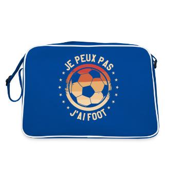 Je Peux Pas J'ai Foot Football Footballeur - Sac Retro - bleu/blanc - Dos