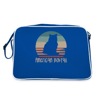 Vintage Retro American Bobtail Cat Lover - Sac Retro - bleu/blanc - Dos