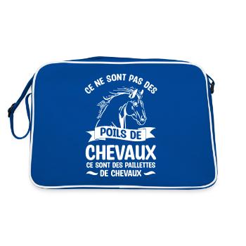 Ce Ne Sont Pas Des Poils De Chevaux Ce Sont Des - Sac Retro - bleu/blanc - Dos