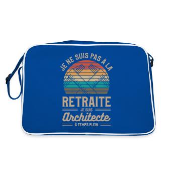 Je Ne Suis Pas À La Retraite Je Suis Architecte - Sac Retro - bleu/blanc - Dos