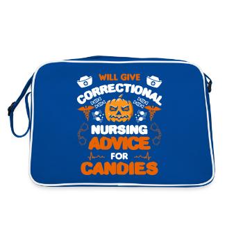 Will Give Correctional Nursing Advice For Candies - Retro Bag - blue/white - Back