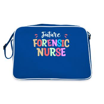 Future Forensic Nurse Medical Science Nursing RN - Retro Bag - blue/white - Back