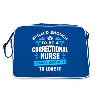 Skilled Enough To Be A Correctional Nurse RN - Retro Bag - blue/white - Back