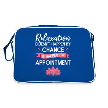 Entspannung geschieht nicht zufällig Massage - Retro Tasche - Blau/Weiß - Hinten