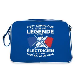 C'est Compliqué D'Etre Une Légende Et Un - Retro Tasche - Blau/Weiß - Hinten