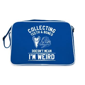 Collectionner des dents et des os ne signifie pas que je suis bizarre - Sac Retro - bleu/blanc - Dos