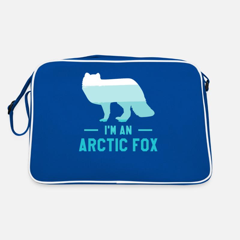 Ich bin ein Arctic Fox White Foxes Liebhaber Retro Tasche