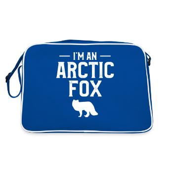 I'm An Arctic Fox White Foxes Lover - Retro Bag - blue/white - Back