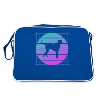 Retro Weimaraner Weimaraners Dog Lover - Retro Bag - blue/white - Back