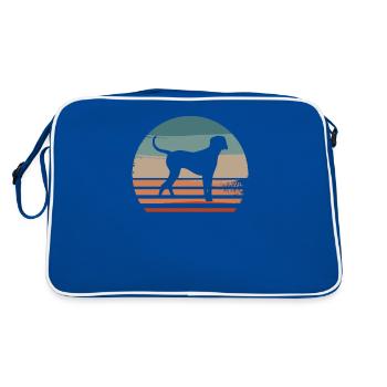 Vintage Retro Weimaraner Weimaraners Dog Lover - Retro Bag - blue/white - Back